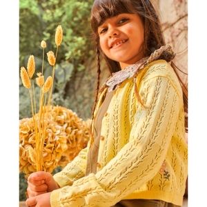 Yellow Kids Cardigan